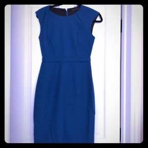 Elie Tahari teal blue wool dress